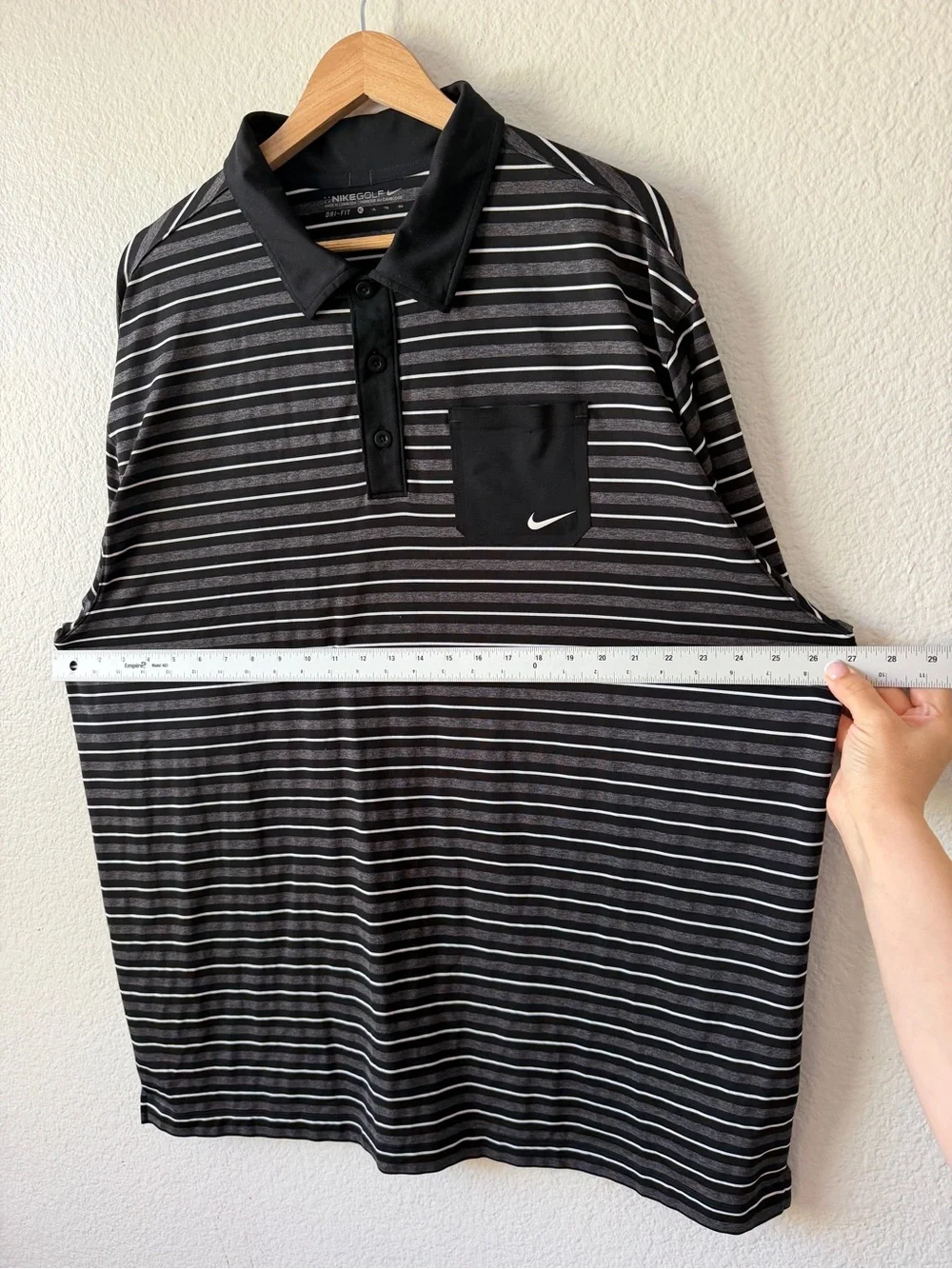 Nike Black Striped Polo Shirt